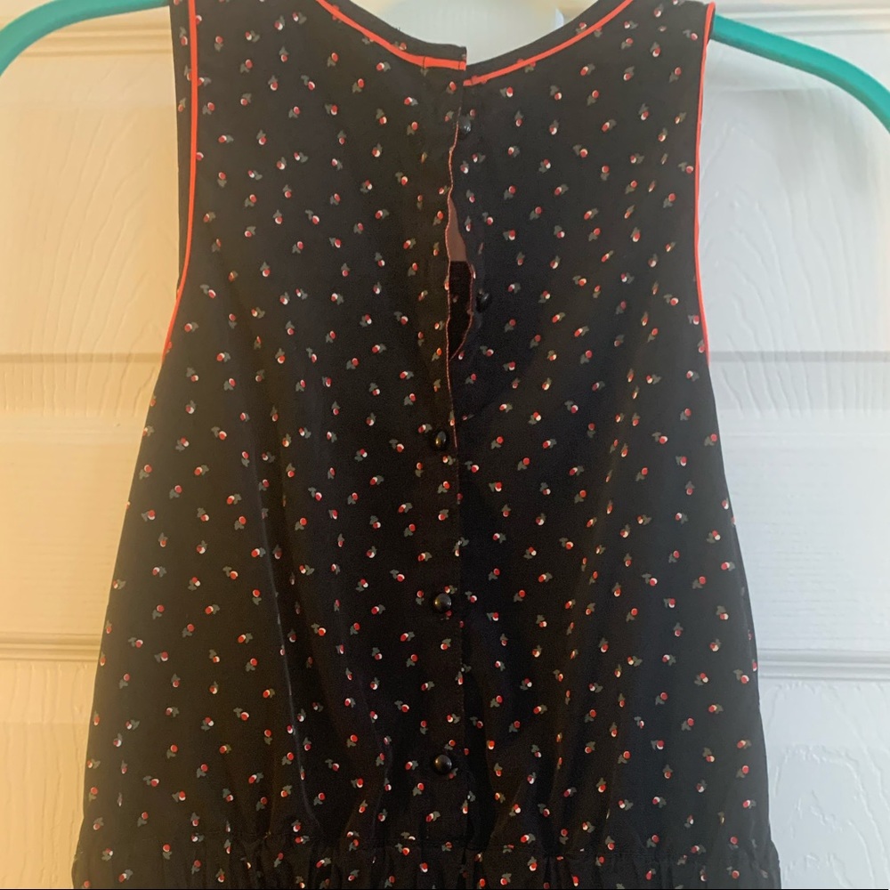 Black cherry print tank top